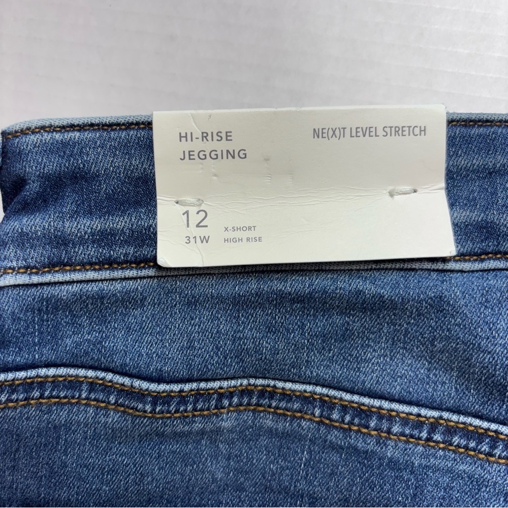 American Eagle Hi-Rise Next Level Stretch Jegging Jean Medium Wash Womens 12 NWT - Picture 11 of 12